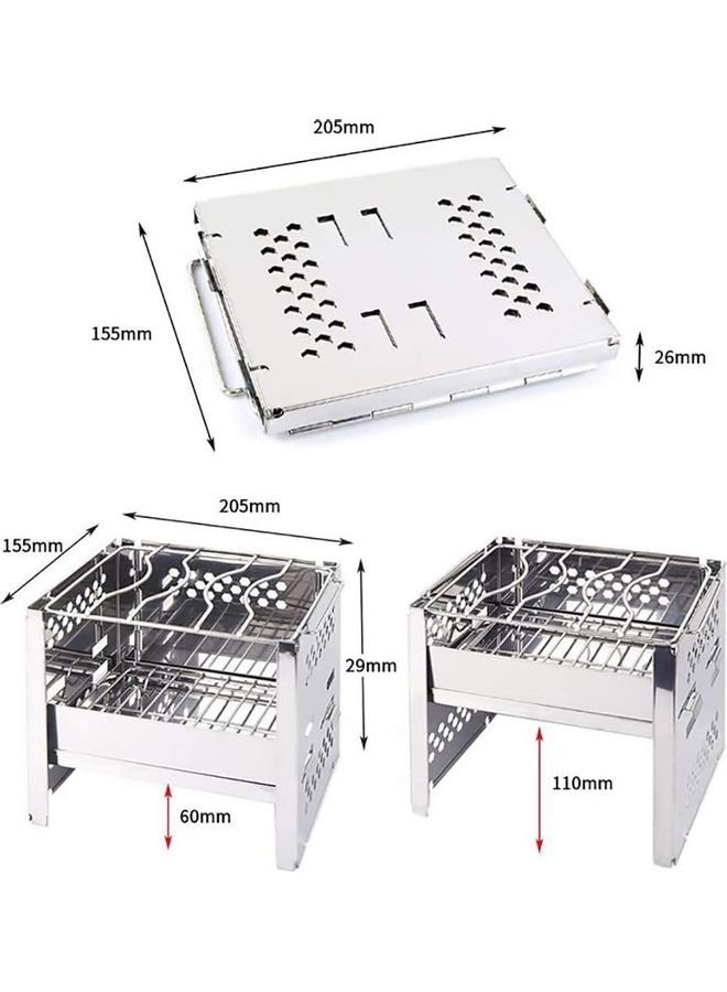 Portable Wood Burning Stove 205 x 155 60mm