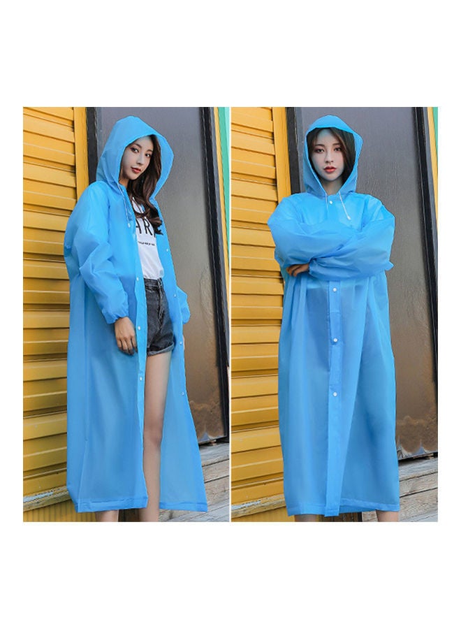 Unisex Outdoor Travel Waterproof Hooded Drawstring Raincoat Jacket Rainwear 0.142kg