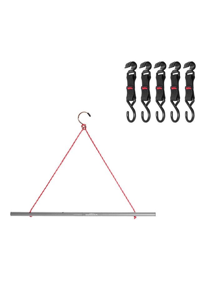 5-Hooks With Aluminum Alloy Clothes Folding Hanger