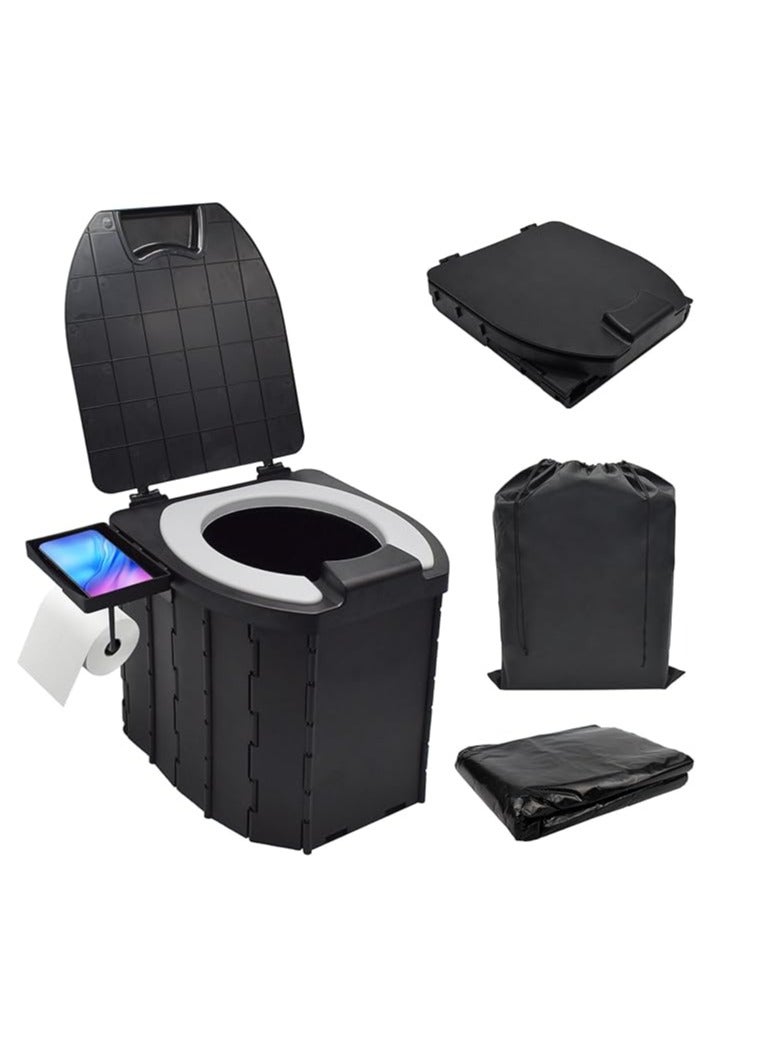 Portable Toilet Camping Toilet Outdoor Toilet Car Toilet Folding Stool Travel Potty Suitable for Camping Hiking Boating Traffic Jam