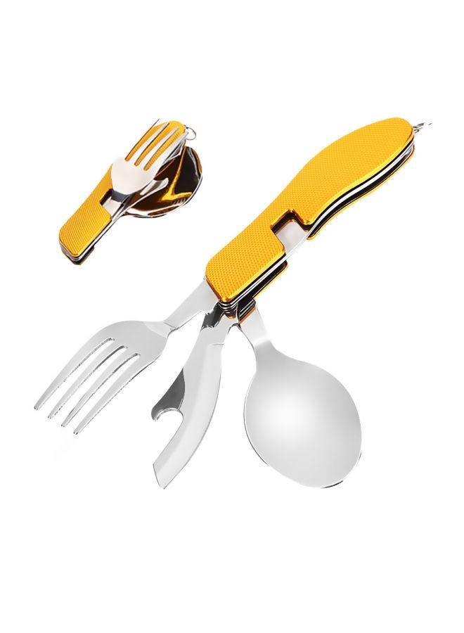 4 In 1 Stainless Steel Camping Cutlery Flatware Tableware Kit