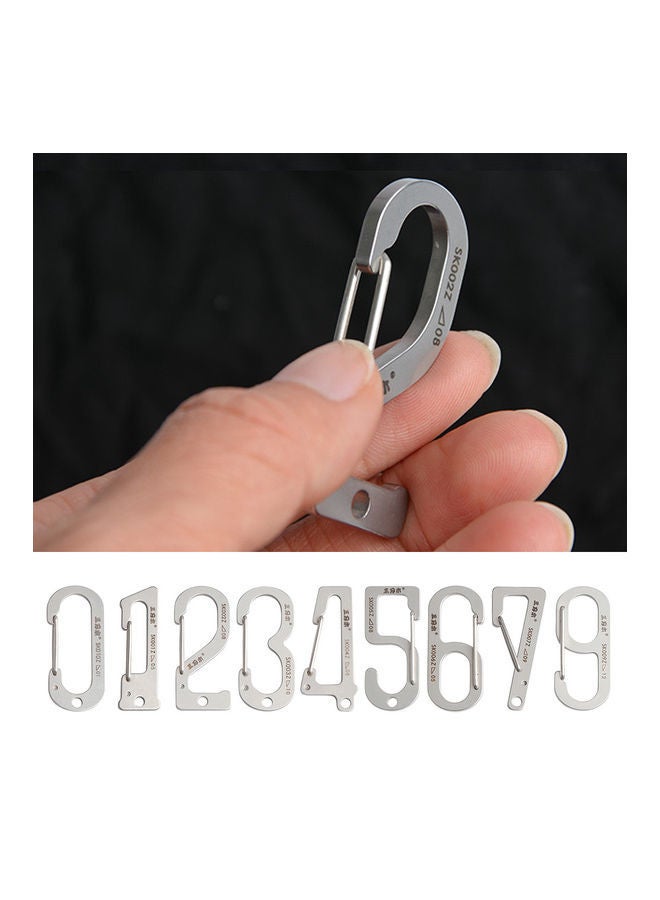 Carabiner Keychain Stainless Steel Pocket Tool For Backpacking Camping Hiking Fishing SK009Z 13.20*6.50*8.00cm