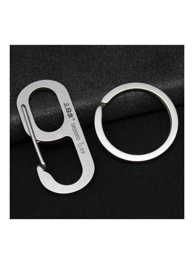 Carabiner Keychain Stainless Steel Pocket Tool For Backpacking Camping Hiking Fishing SK009Z 13.20*6.50*8.00cm