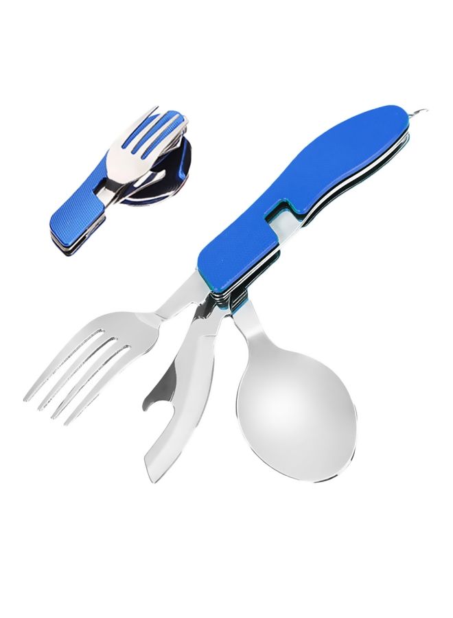 4 In 1 Stainless Steel Camping Cutlery Flatware Tableware Kit