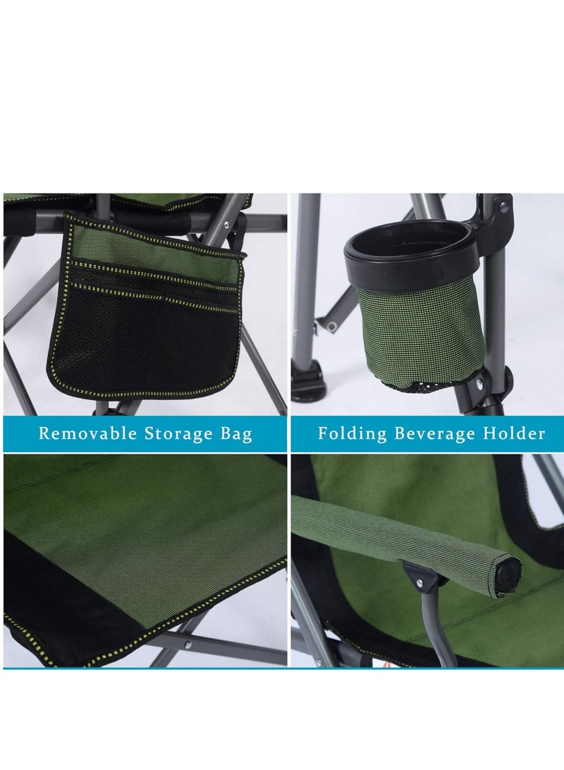 GO2CAMPS Premium Foldable Camping Chair with Cup Holder, Storage Pouches, Heavy-Duty and Comfortable Design | Supports Up to 150 Kg | Trip Chair,Camping,Gardening,Fishing,Travel,Picnic and Festivals (GREY)