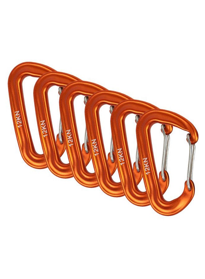 6-Piece Hammocks Camping Carabiner Clip Set 81 x 48millimeter