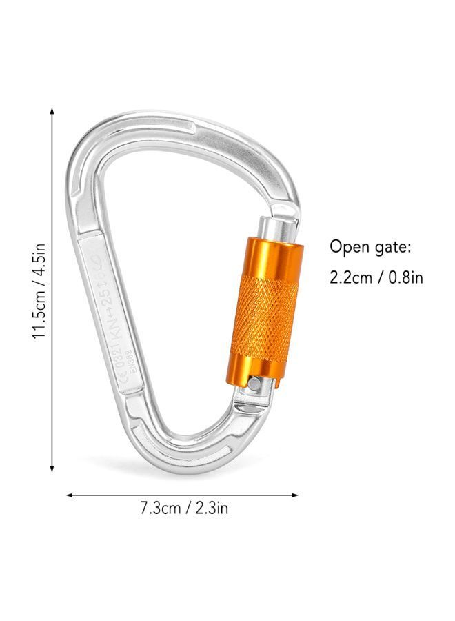 D Shape Twist Locking Carabiner