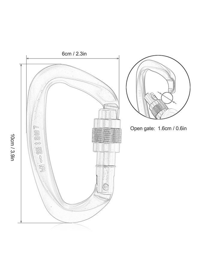 Carabiner With Screw Locking Gate 10x2x6centimeter