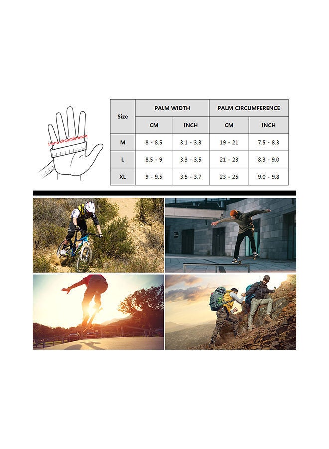 Half Finger Breathable Shock Absorbing Padded Sports Cycling Gloves 22 X 16centimeter