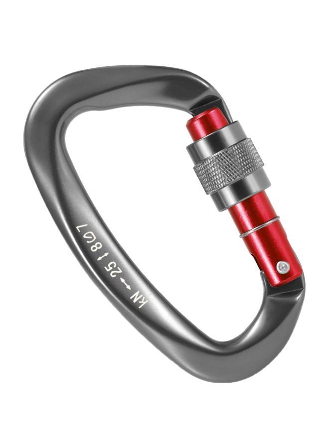 D Shape Screw Locking Gate Carabiner