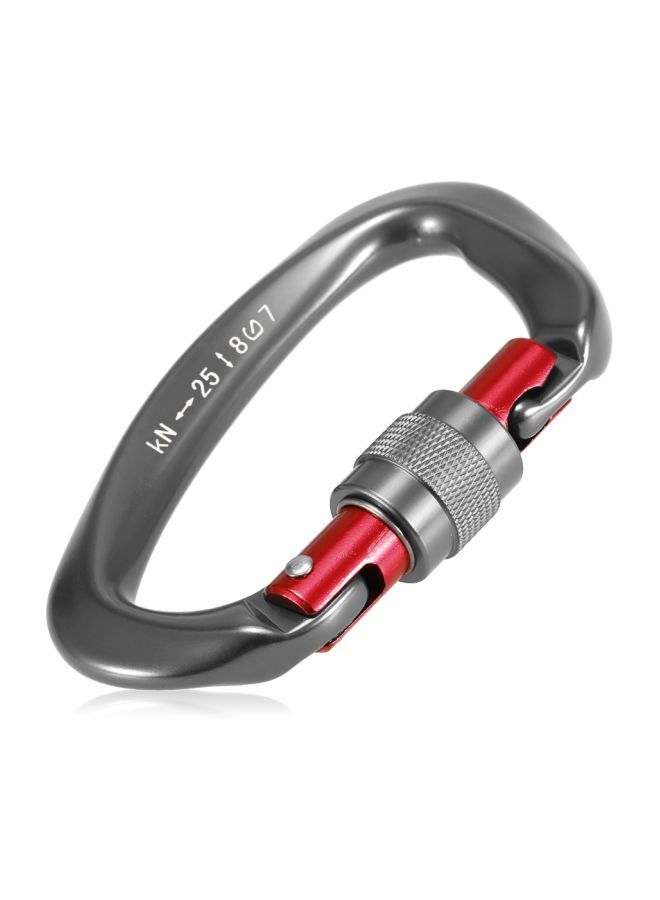 D Shape Screw Locking Gate Carabiner