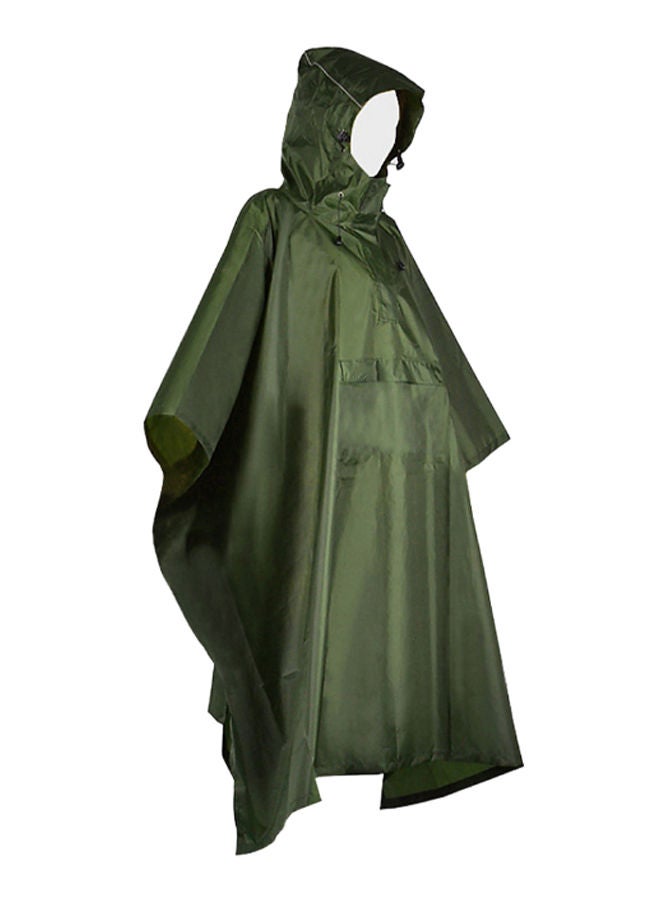 Waterproof Reflective Stripe Hooded Rainwear Poncho With Bag 140 x 195centimeter