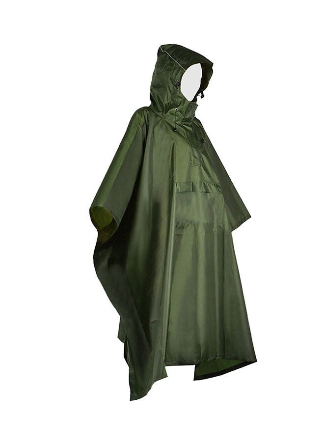 Waterproof Reflective Stripe Hooded Rainwear Poncho With Bag 140 x 195centimeter