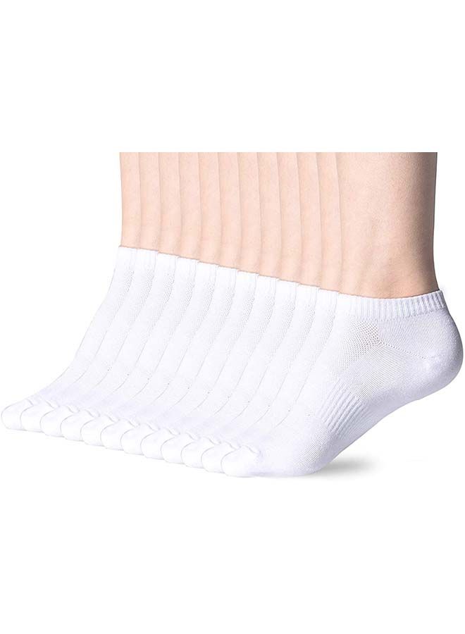 12 Pairs Of Inviable Ankle Socks White 0.34kg