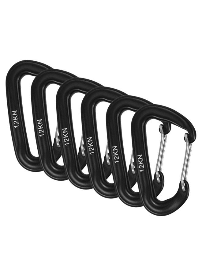 6-Piece Heavy Duty Carabiner Clips Set