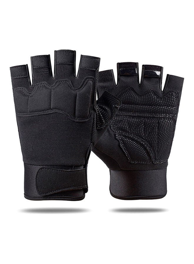 Half Finger Anti-Slip Wearproof Breathable Cycling Climbing Fitness Outdoors Gloves 12cm