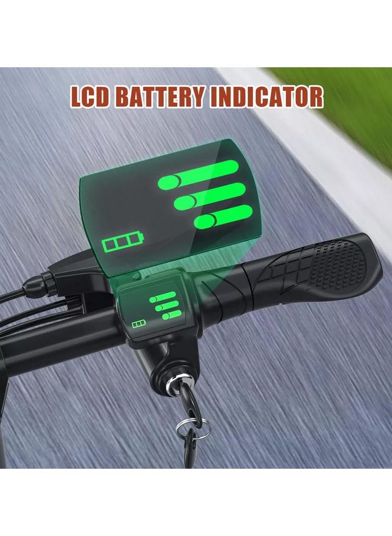 Premium Foldable Electric Scooter with Seat and Rear Basket, 450W Motor, 36V 8AH Battery, 25-35 KM/h Speed, Carbon Alloy Frame, 12.5 Inches Tires, Disk Brakes, Unisex Comfortable E-Scooter for Adults