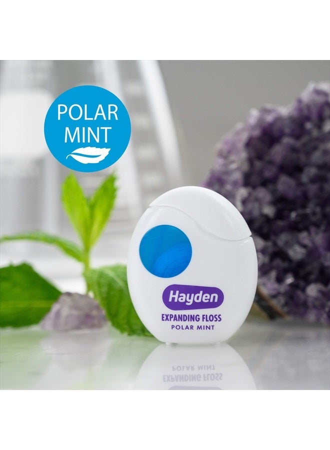 Expanding Dental Floss | 6 Pack | Polar Mint Woven Floss with Anti Tartar Actives for Gentle Care | 180 Yards