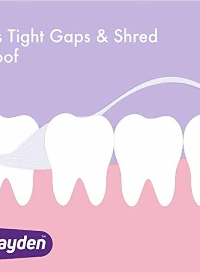 Expanding Dental Floss | 6 Pack | Polar Mint Woven Floss with Anti Tartar Actives for Gentle Care | 180 Yards