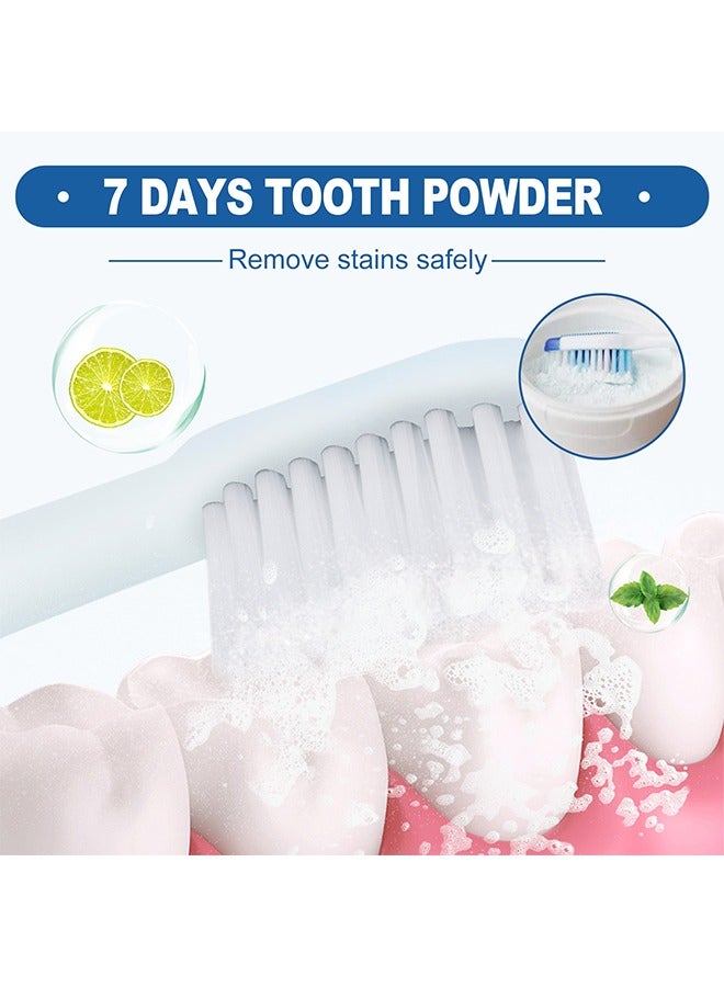 7 Days Tooth Powder -Teeth Turn White In Seven Day, Organic Vegan Fluoride Free Remineralizing Tooth Cleaning Powder 50ml