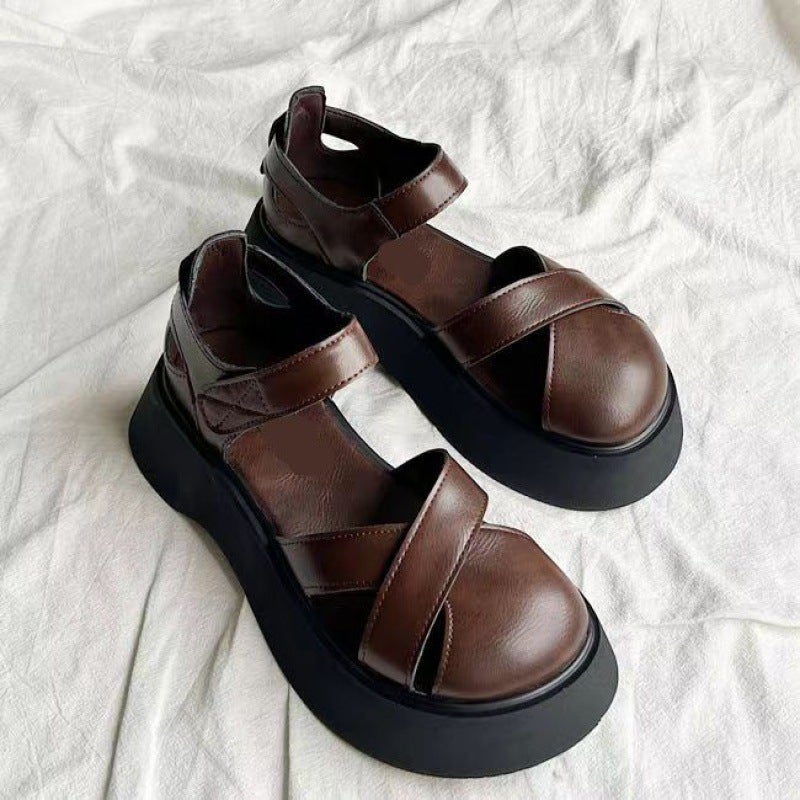 2024 Retro Mary Jane Sandals for WomenBrown [Upgrade]] Brown [Upgrade]]