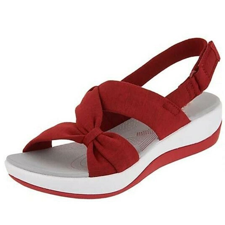 (Not dyed) summer Europe and the United States foreign trade large size open toe Velcro platform cake bottom 43 Roman sandals manufacturers wholesaleRed Red