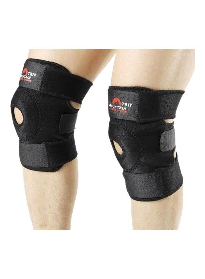 2-Piece Elasticated Knee Brace Pad Support Set