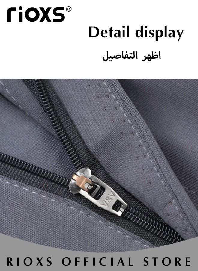 Men's Classic Fit Pants, Trendy Straight Leg Pants, Casual Business Trousers with Pockets, Comfortable Stylish Solid Trousers, Suitable for Leisure and Outdoor Activities
