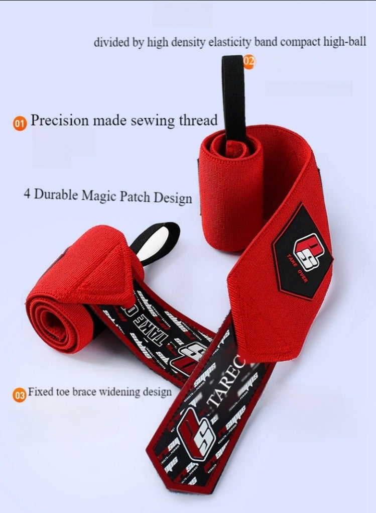 Premium Sling Padded Wrist Strap for Ultimate Comfort and Support, Shoulder Gym Shoulder Strap for Weightlifting, Powerlifting and Gym Workouts - Firm Wrist Support and Protection - Enhanced Performance and Stability - Red