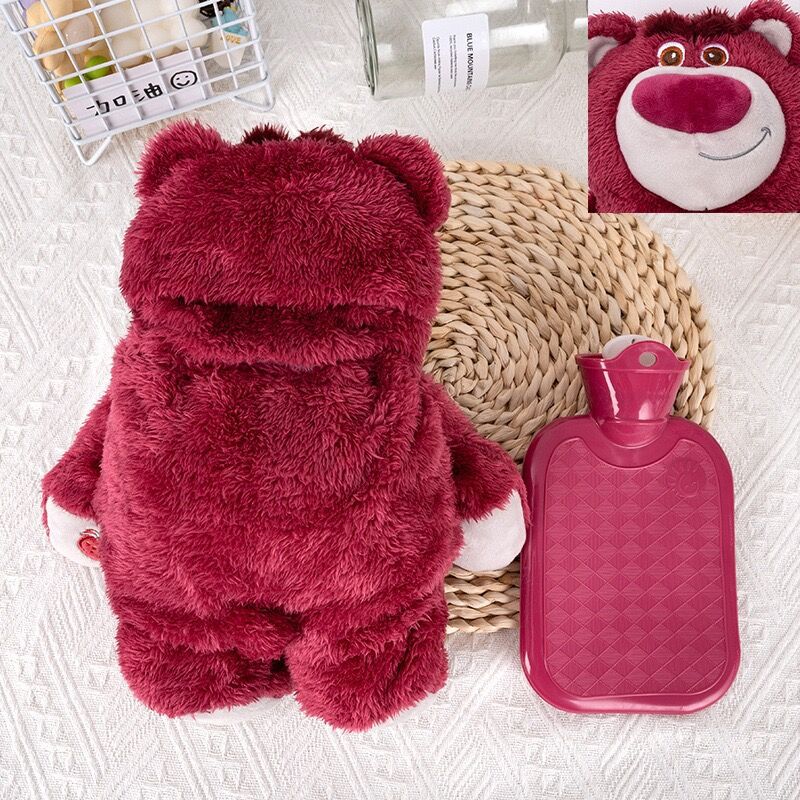 Cute Cartoon Plush Hot Water BottlePlush red bear + water bag Plush red bear + water bag