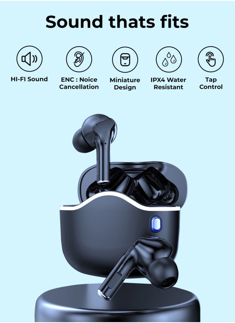 A33 Freedom Wireless Bluetooth Headset - Black | High-Fidelity Sound, Ergonomic Design, Long Battery Life, and Built-in Microphone