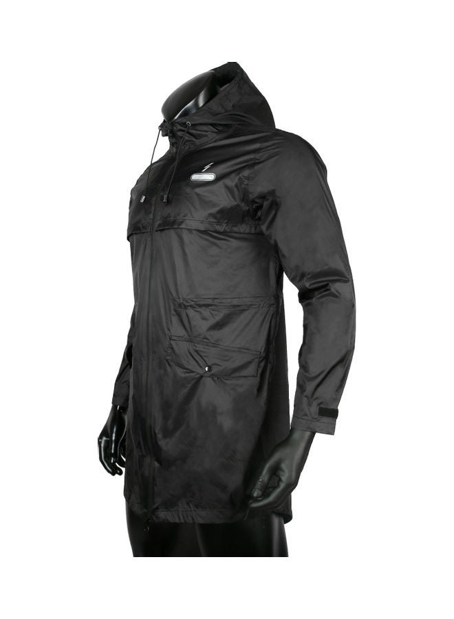 Long Waterproof Hooded Jacket