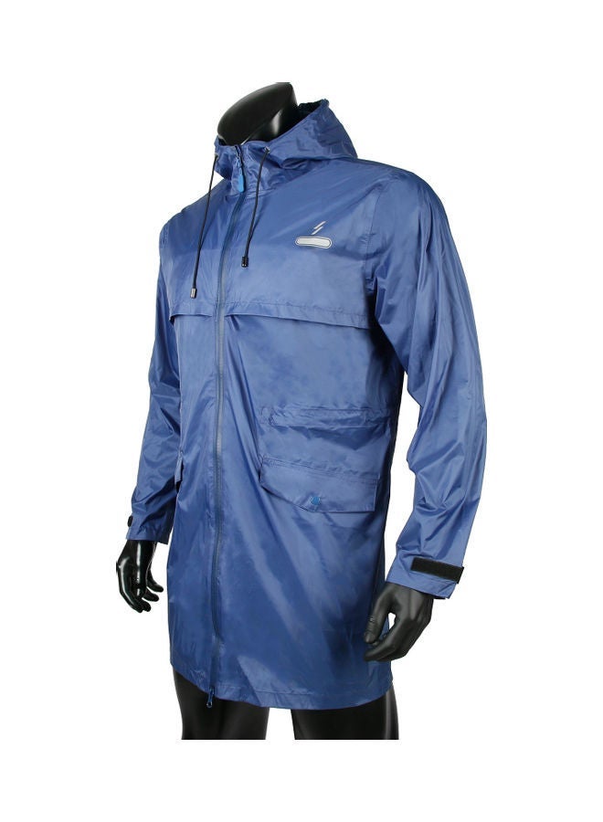 Long Waterproof Hooded Jacket