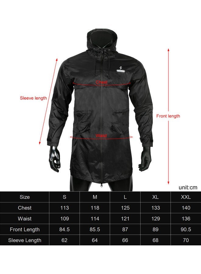 Long Waterproof Hooded Jacket