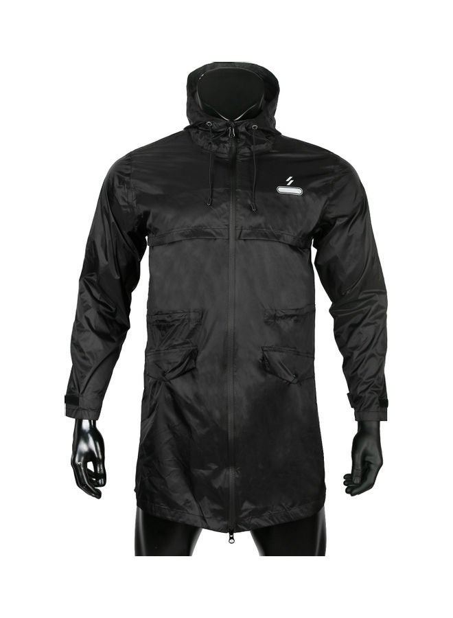 Long Waterproof Hooded Jacket