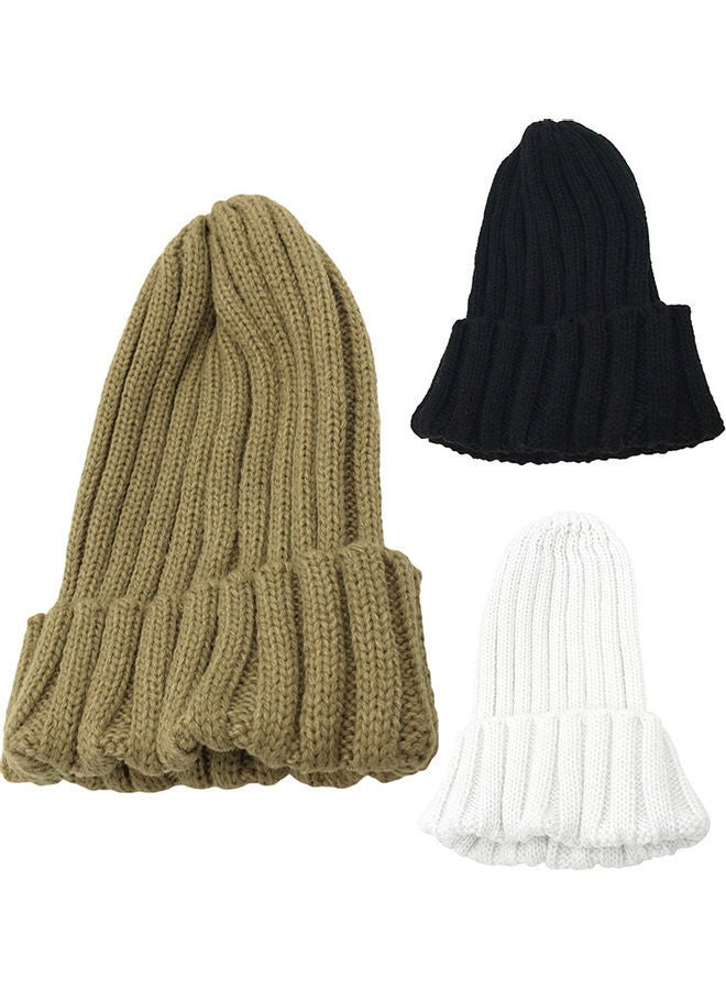 Winter Autumn Women Beanie Knitted Solid Color Hat Warmer Bonnet Casual Cap 0.08kg