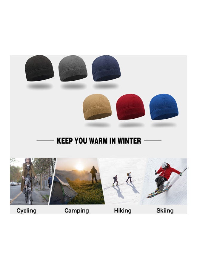 Winter Hat Polar Fleece Warm Thick Windproof Cycling Hiking Outdoor Beanie Skull Cap 12x5x10cm