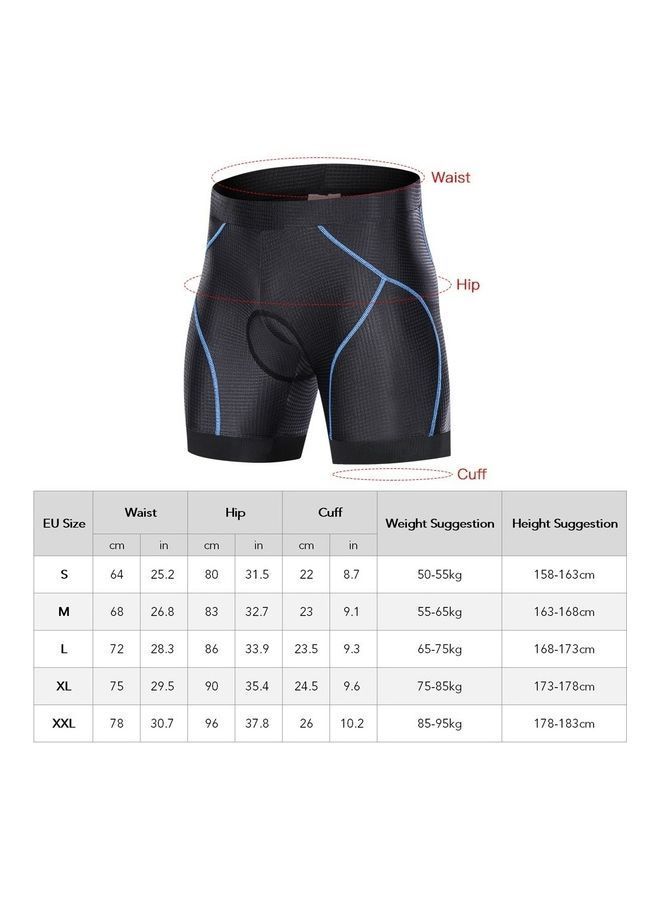 Padded Shorts With Anti-Slip Leg Grips