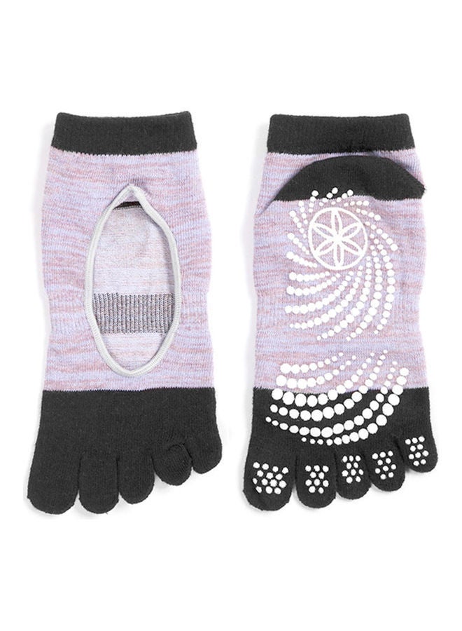 Pair Of Non-Slip Open Toe Yoga Socks With Grips 25.00*1.50*12.00cm