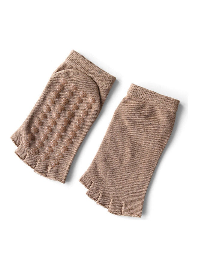 Pair Of 3 Non-Slip Open Toe Yoga Socks With Grips 24.00*4.00*16.00cm