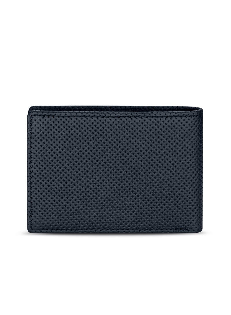 CERRUTI 1881 Men's Blue Leather Wallet - Net Print Pattern