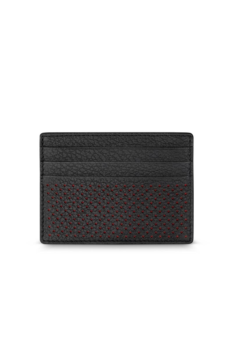 Police Perf Black and Red Genuine Leather Gents Card Holder - PELGD2203301