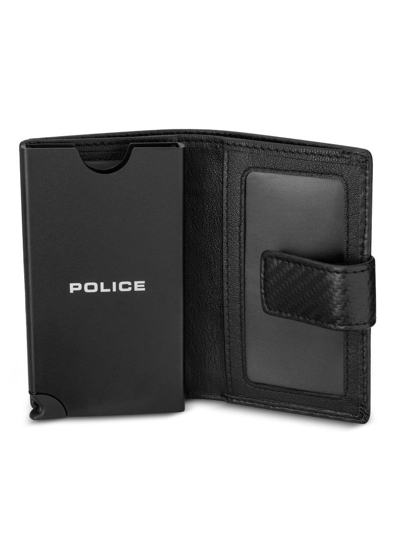 Joewel Textile & Alloy Men's Automatic Card Case, RFID Safe - PELGD2206909