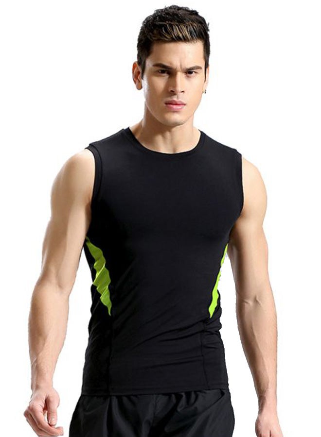 Quick Dry Running Vest Black/Green