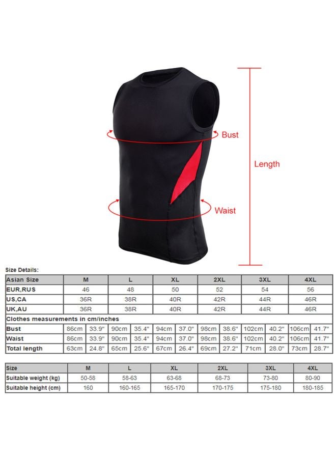 Base Layer Running Vest Black/Red