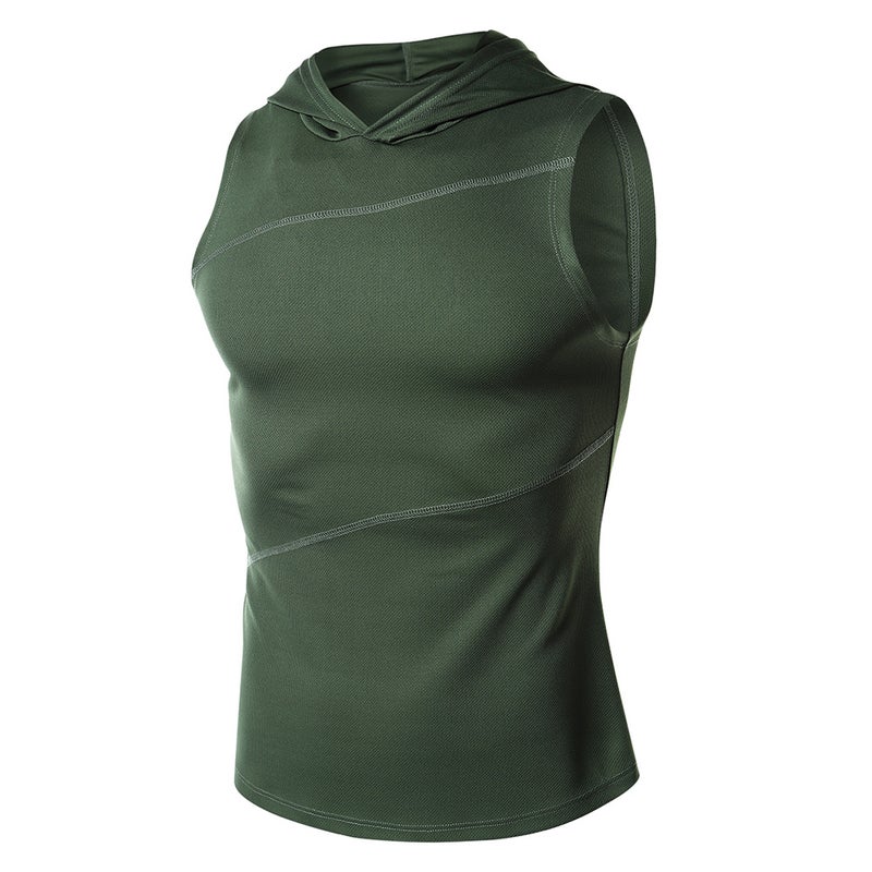 Athletic Hooded Vest Green