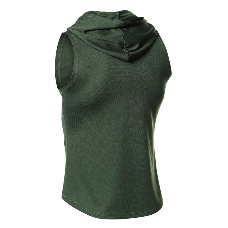 Athletic Hooded Vest Green