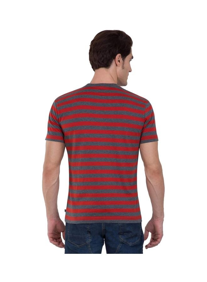 Jockey 2715 Men Super Combed Cotton Rich Striped Round Neck Half Sleeve T Shirt