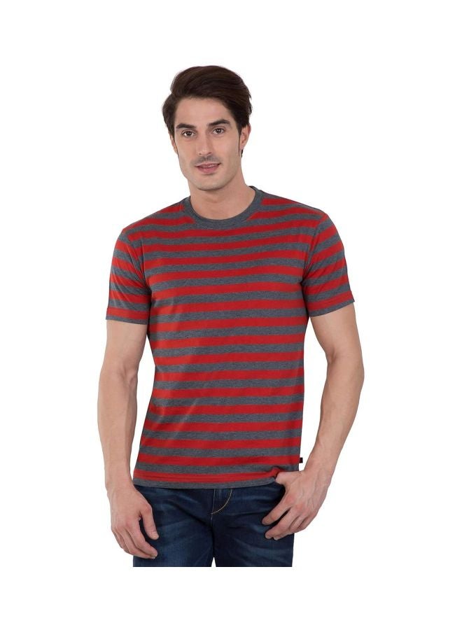 Jockey 2715 Men Super Combed Cotton Rich Striped Round Neck Half Sleeve T Shirt