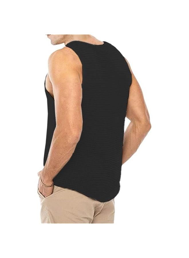 See Through Sleeveless Tank Tops for Men Casual Unique Workout Outdoor T Shirts Gym Muscle Shirts